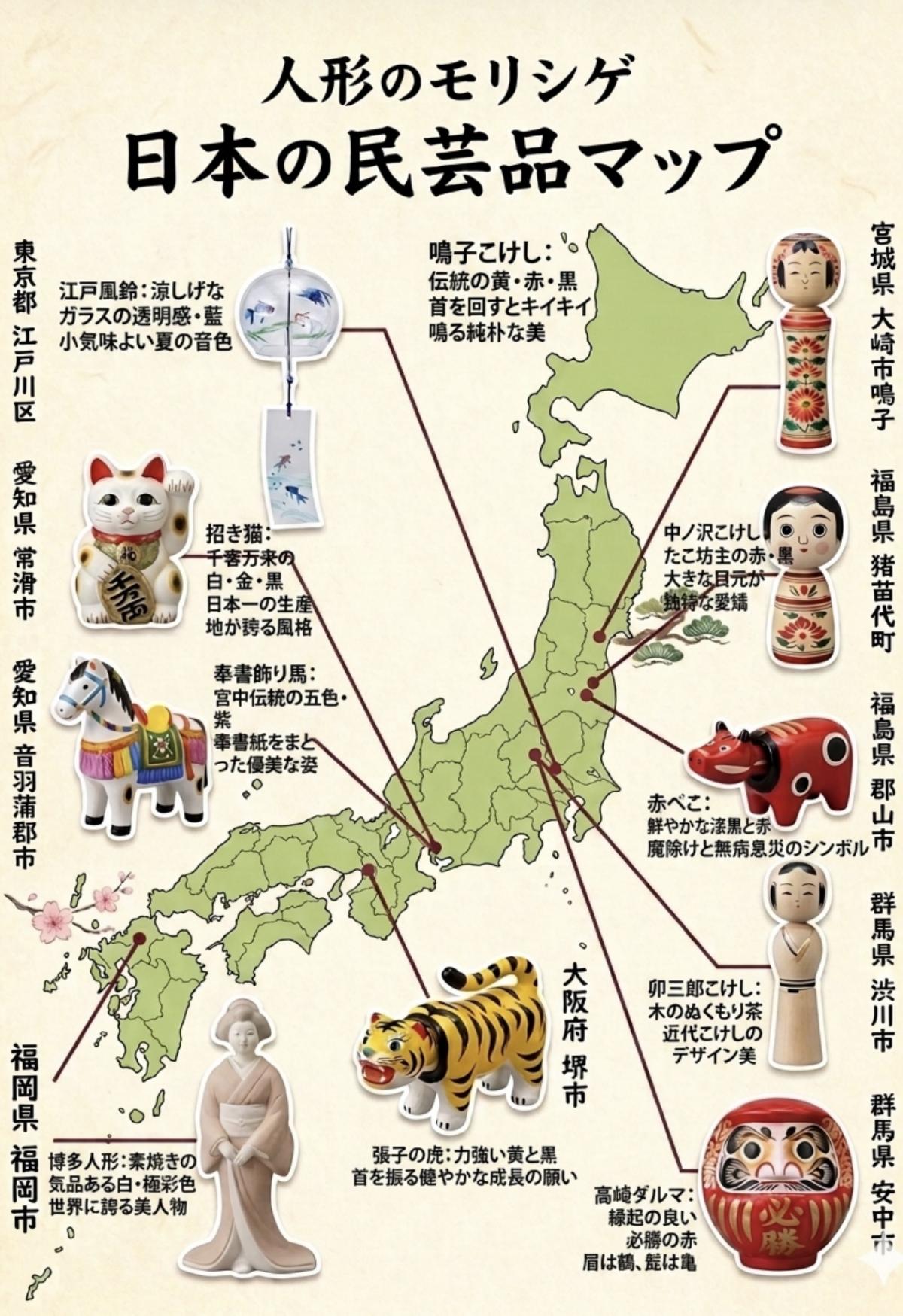 伝統工芸品を支える人々　日本の民芸品マップ　人形のモリシゲ